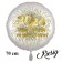 Silvester Luftballon: 2024 Viel Glück im neuen Jahr! Satin de Luxe, weiß, 70 cm