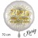 Silvester Luftballon: 2026 Viel Glück im neuen Jahr! Satin de Luxe, weiß, 70 cm