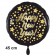 Silvester Luftballon: Happy New Year schwarz-gold, 45 cm