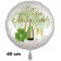Silvester Luftballon: Ein glückliches Neues Jahr! Satin de Luxe, weiß, 45 cm