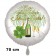 Silvester Luftballon: Ein glückliches Neues Jahr! Satin de Luxe, weiß, 70 cm