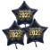 Silvester Bouquet bestehend aus 3 Sternballons in Schwarz mit Helium, 2022 Feuerwerk,