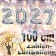 Zahlendekoration Silvester 2027 silber 1 m grosse Zahlen befüllbare Ballons aus Folie