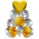 Golden Heart Luftballon-Set