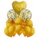 Golden Shimmer Heart Luftballon-Set