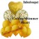 Ballon-Bouquet Golden Shimmer Heart mit 11 Luftballons