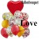 Ballon-Bouquet Love mit 12 Luftballons