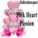 Ballon-Bouquet Pink Heart Passion mit 15 Luftballons