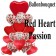 Ballon-Bouquet Red Heart Passion mit 15 Luftballons