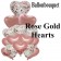 Ballon-Bouquet Rose Gold Hearts mit 10 Luftballons