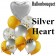 Ballon-Bouquet Silver Heart mit 11 Luftballons