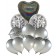 Silver Shimmer Heart Luftballon-Set