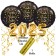 Silvester Dekorations-Set mit Ballons Frohes Neues Jahr 2025, 8 Teile