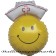 Smiley Krankenpfleger Luftballon ohne Helium-Ballongas