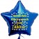 Herzlichen Glückwunsch zum Abitur, Stern-Luftballon aus Folie mit Helium Ballongas
