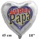 Herzluftballon zum Vatertag. Super Papa. Silber, 45 cm inklusive Ballongas Helium