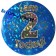 Jumbo Ansteckbutton, Tischaufsteller, I am 2 today, blau