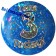 Jumbo Ansteckbutton, Tischaufsteller, I am 3 today, blau