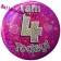 Jumbo Ansteckbutton, Tischaufsteller, I am 4 today, pink