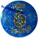 Jumbo Ansteckbutton, Tischaufsteller, I am 6 today, blau