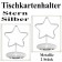 Tischkartenhalter, Silber, Metall, Sterne