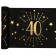 Mitteldecke zum 40. Geburtstag in Schwarz und Gold