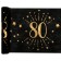 Mitteldecke zum 80. Geburtstag in Schwarz und Gold