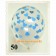 Luftballons 30 cm, Kristall, Transparent mit Babyblauen Herzen, 50 Stück