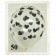 Luftballons 30 cm, Kristall, Transparent mit schwarzen Herzen, 50 Stück