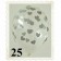 Luftballons 30 cm, Kristall, Transparent mit silbernen Herzen, 25 Stück