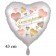 Traumpaar Hearts, Herzluftballon, satinweiss, ohne Helium zur Hochzeit
