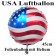 USA Luftballon aus Folie, 45 cm Rundballon mit Helium-Ballongas