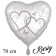 Luftballon aus Folie, Folienballon Herz, Verbundene Herzen