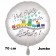 Viel Erfolg in der Schule. Luftballon aus Folie, 70 cm, inklusive Helium, Satin de Luxe, weiß