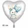 Welcome Little One. Herzluftballon zu Geburt und Babyparty