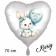 Welcome Little One. Großer Herzluftballon zu Geburt und Babyparty