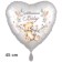 Willkommen Baby. Herzluftballon zu Geburt und Babyparty