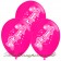 Motiv-Luftballons Willkommen, pink, 3 Stueck