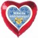 Luftballon Herz "Willst Du mich heiraten" mit Helium-Ballongas
