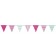 Wimpelgirlande, Kindergeburtstag Zahl 1, rosa