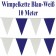 Wimpelkette, Wimpelgirlande Blau-Weiß, 10 Meter, PVC