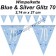 Wimpelkette Blue & Silver Glitz 70 zum 70. Geburtstag