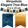 Wimpelkette Elegant True Blue Happy Birthday zum Geburtstag