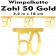 Wimpelkette zum 50. Geburtstag in Gold