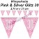 Wimpelkette Pink & Silver Glitz 30 zum 30. Geburtstag