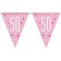 Pink & Silver Glitz 50 Wimpelgirlande zum 50. Geburtstag