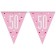 Pink & Silver Glitz 50 Wimpelgirlande zum 50. Geburtstag