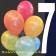 Luftballons mit der Zahl 7, Latexballons mit Zahlen, zum siebten Geburtstag
