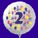 Zahlen-Luftballon aus Folie, Zahl 2, zu Geburtstag und Jubiläum