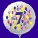Zahlen-Luftballon aus Folie, Zahl 7, zu Geburtstag und Jubiläum